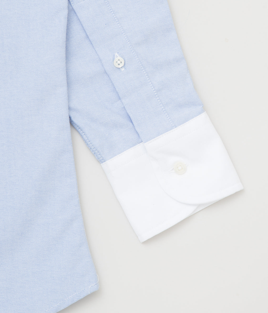 INDIVIDUALIZED SHIRTS "CAMBRIDGE OXFORD (CLASSIC FIT CONTRAST COLLAR SHIRT)"(LIGHT BLUE)