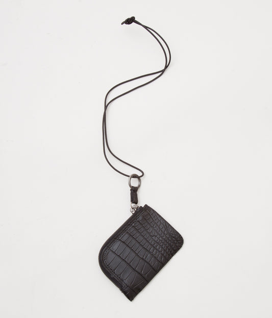 TAGLIOVIVO "SMALL ZIP WALLET CROCODILE"(BLACK)