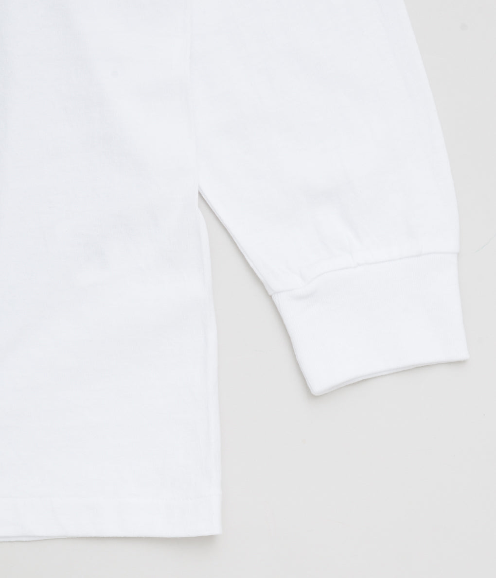 COMOLI "空紡天竺 長袖Tシャツ"(WHITE)