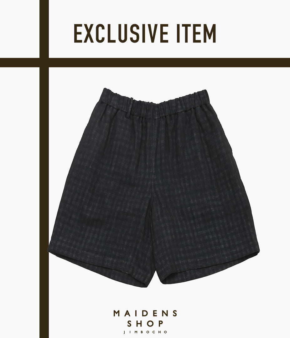 GORSCH ''DOUBLE SIDED GAUZE EASY SHORTS'' (BLACK CHECK)