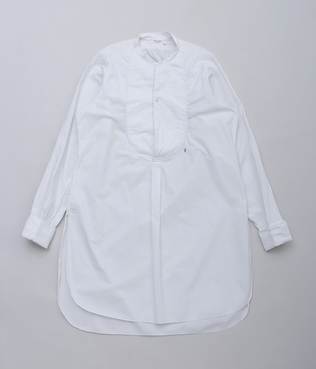 USED&VINTAGE''30S FRENCH BAND COLLAR SHIRTS''(WHITE)