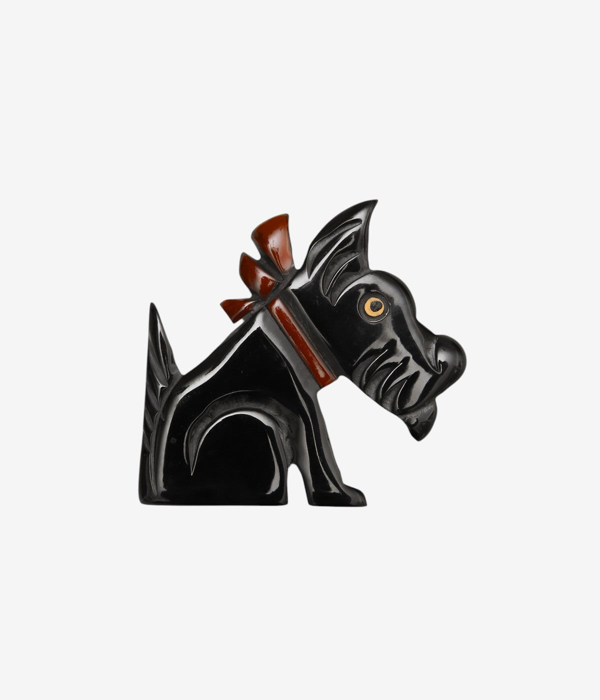 VINTAGE GOODS ''50’s BAKELITE DOG BROOCH M NO.48'' (BLACK)