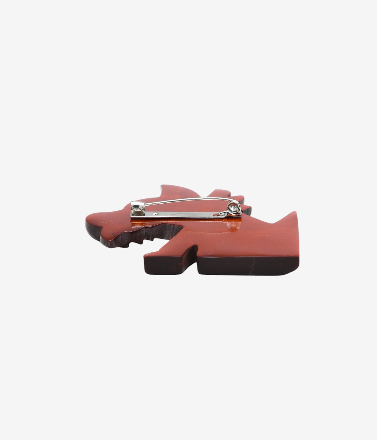 VINTAGE GOODS ''50’s BAKELITE DOG BROOCH M NO.48'' (BROWN)
