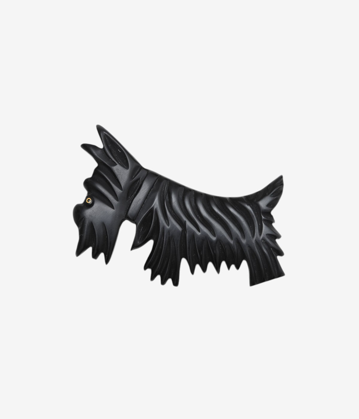 VINTAGE GOODS ''50’s BAKELITE DOG BROOCH M NO.49'' (BLACK)