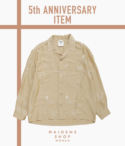 DIVINA FAMILY '' O'KEEFFE FLOWER SHIRTS'' (BEIGE)