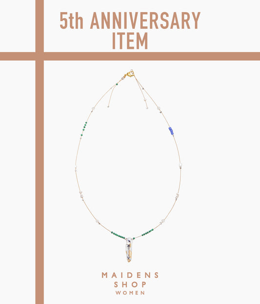 ORNAMENT&CRIME ''PEARL BEADS CHOKER'' (PEARL/SILVER/STONE)