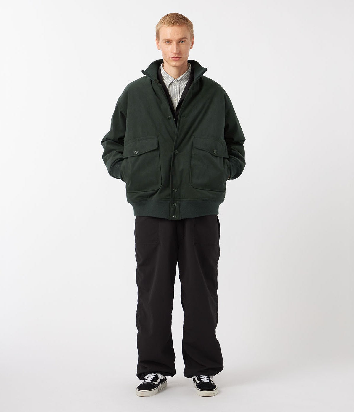 NANAMICA ''INSULATION CREW JACKET'' (MOSS GRAY)