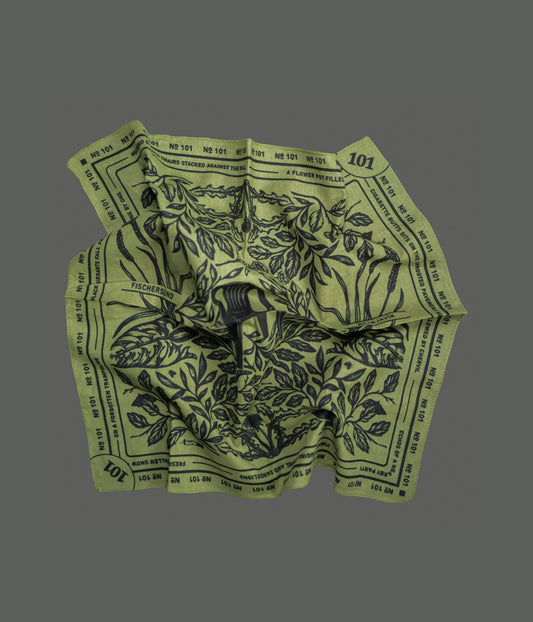 FISCHERSUND ''NO.101 SCARF'' (OLIVE)