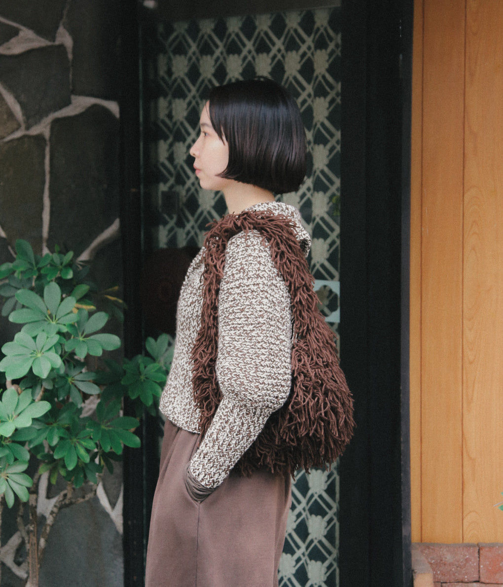 MAYDI ''TRES FRINGE BAG'' (DARK BROWN)
