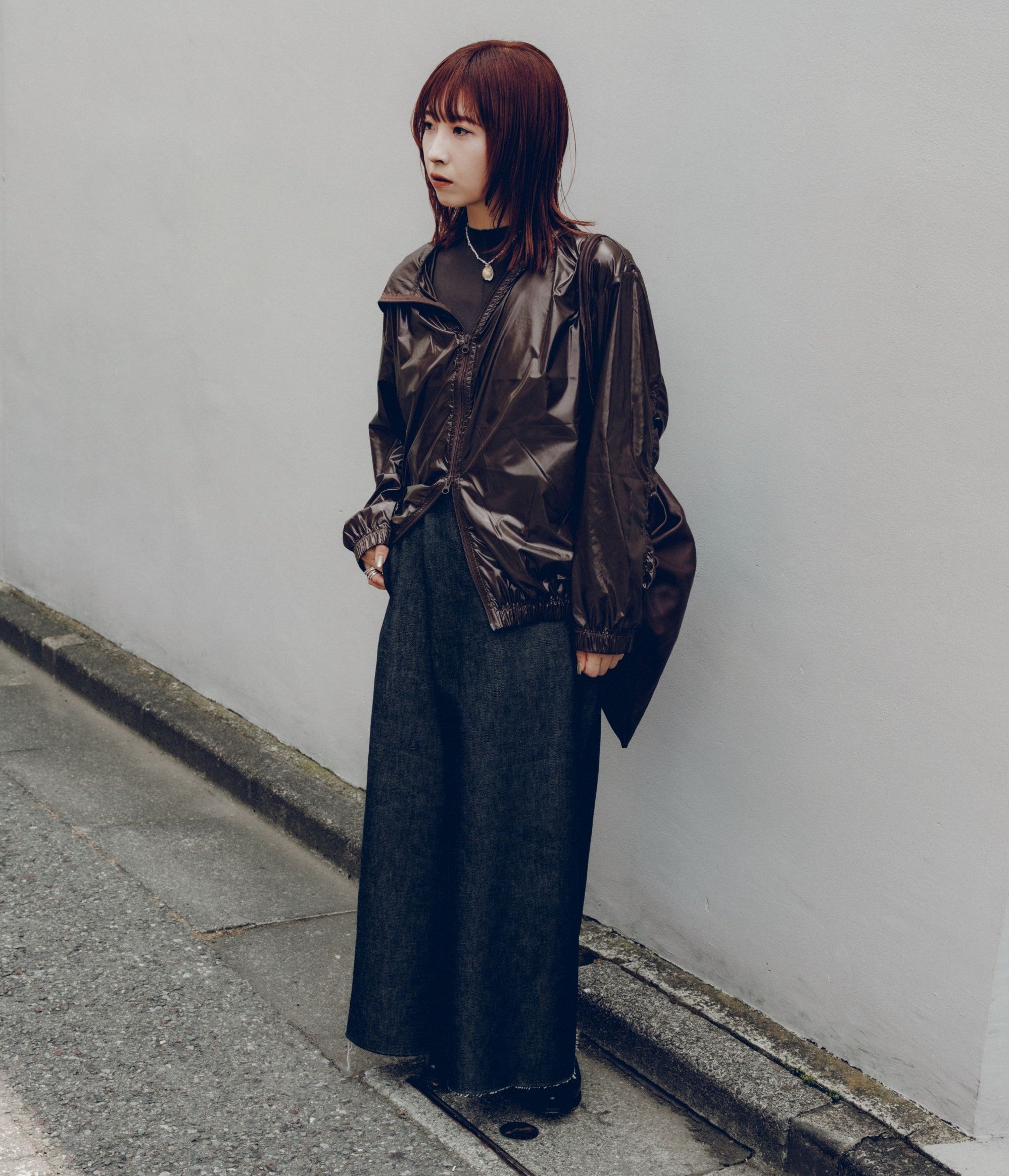 GABRIELA COLL GARMENTS ''NO.316 CROSSED SKIRT'' (BLACK DENIM