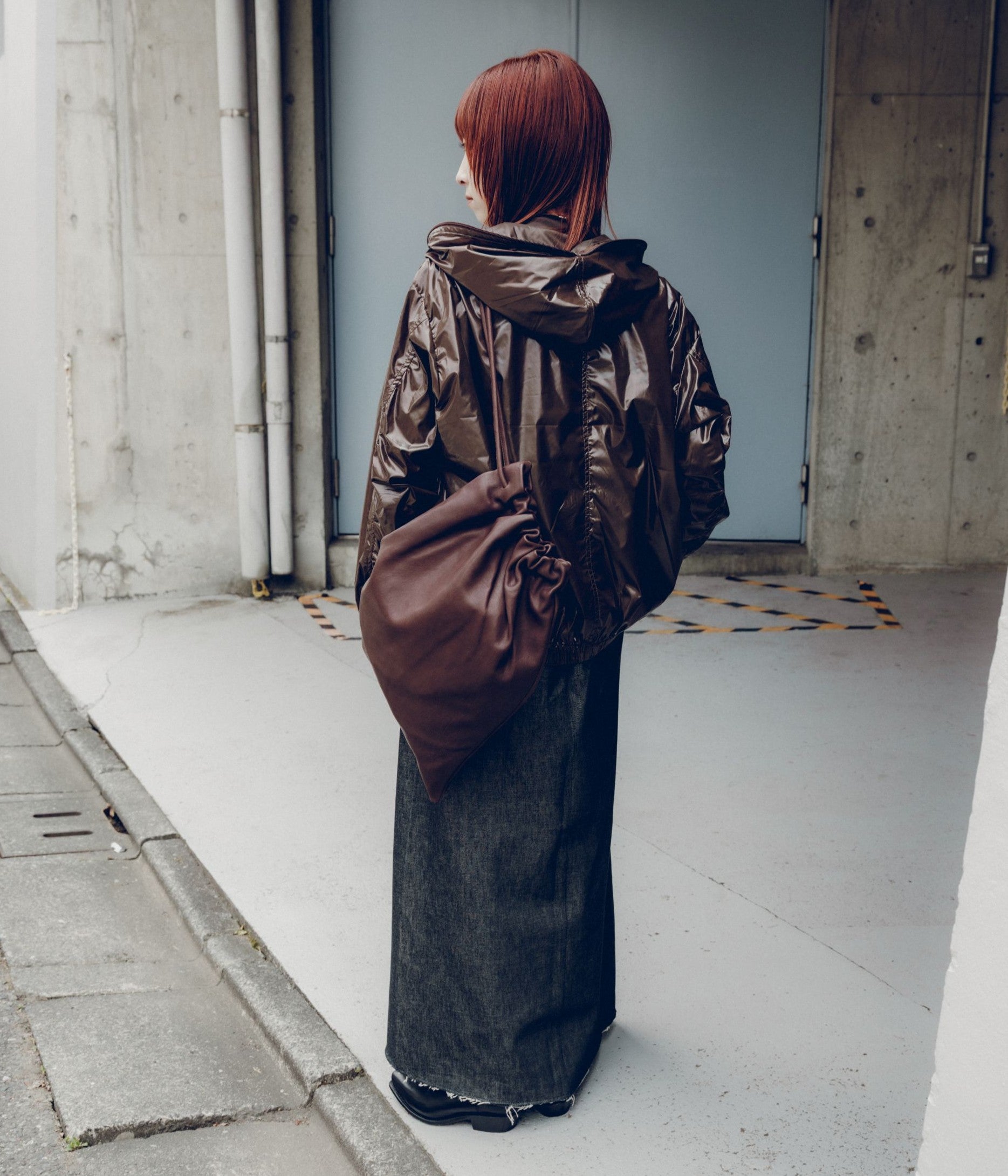 GABRIELA COLL GARMENTS ''NO.216 TECHNICAL HOODED JACKET'' (BROWN