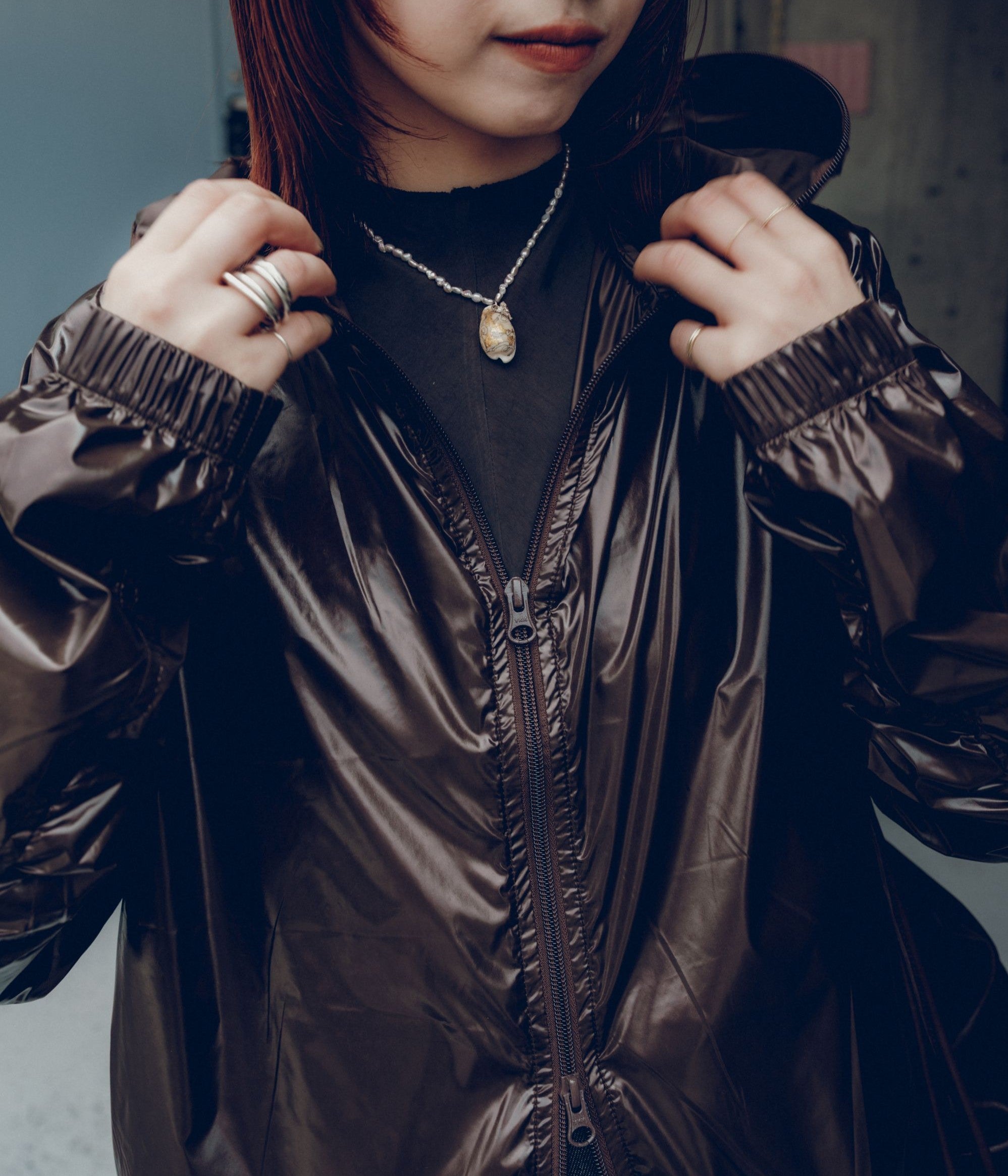 GABRIELA COLL GARMENTS ''NO.216 TECHNICAL HOODED JACKET'' (BROWN