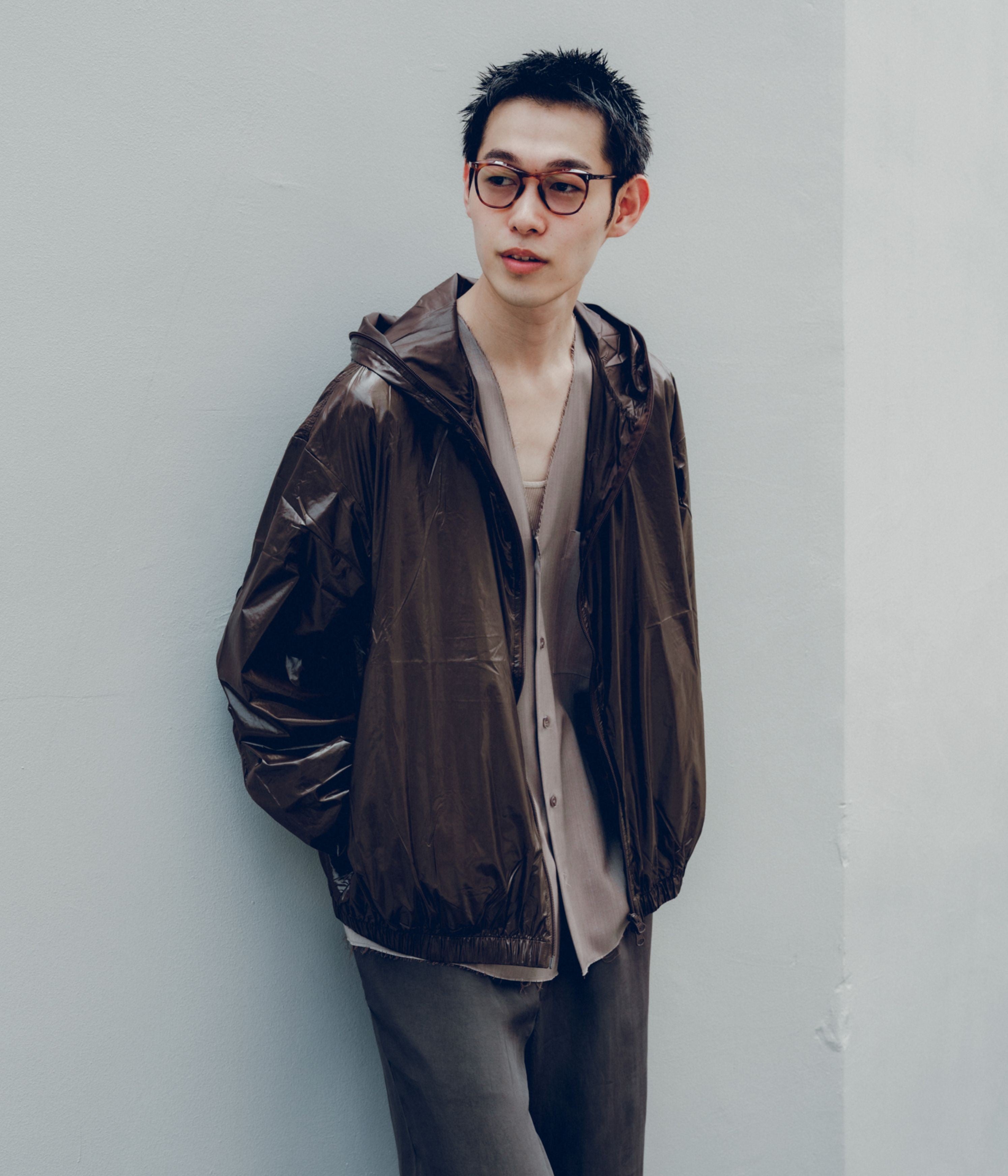 GABRIELA COLL GARMENTS ''NO.216 TECHNICAL HOODED JACKET'' (BROWN