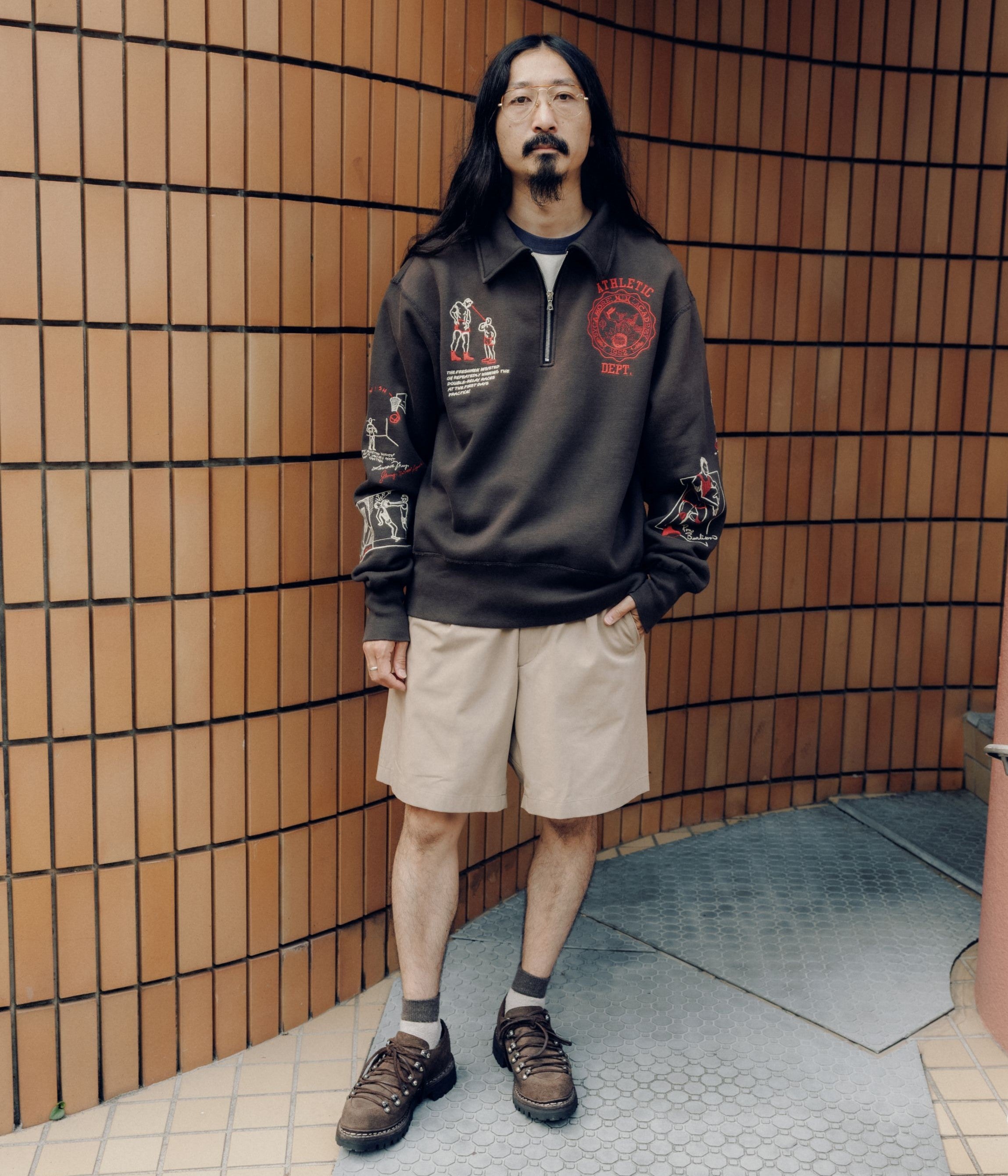 SAMUEL ZELIG ''VARSITY 1/4 ZIP'' (FADED BLACK) – THE STORE BY MAIDENS