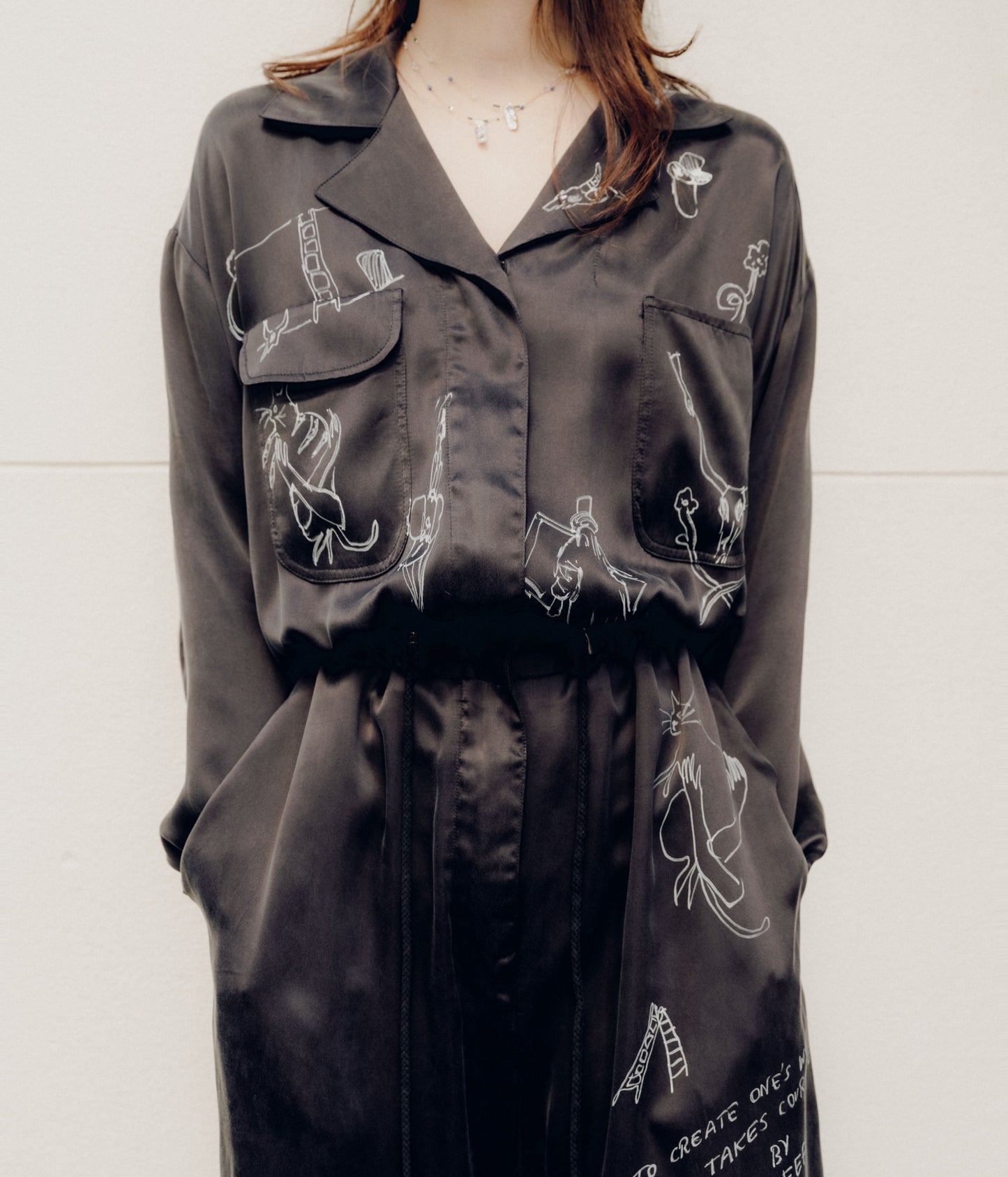 WONDEROUND ''WORKSUIT W/DRAW STRING'' (BLACK)