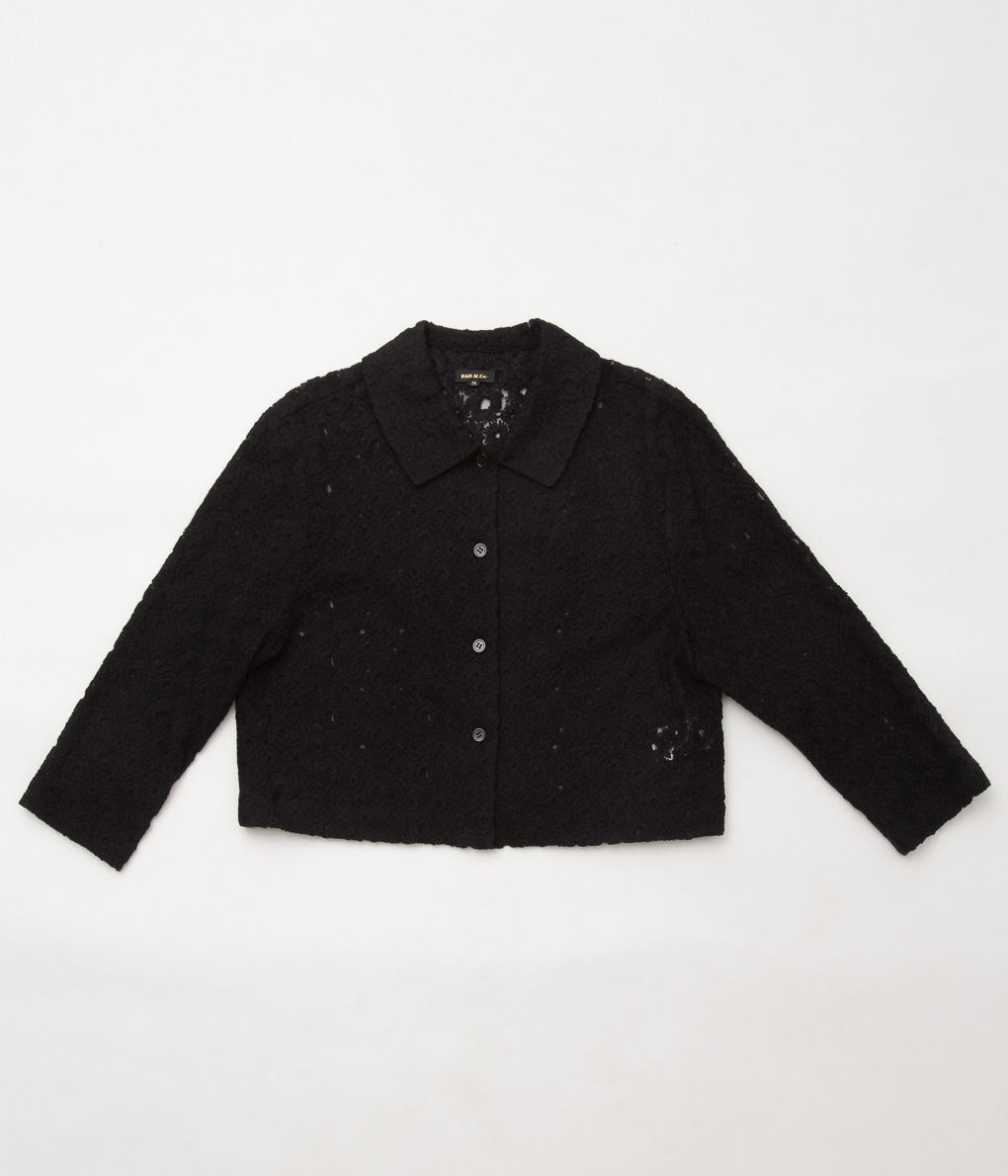 OLDMAN'S TAILOR ''LACE FLOWER JACKET'' (BLACK)