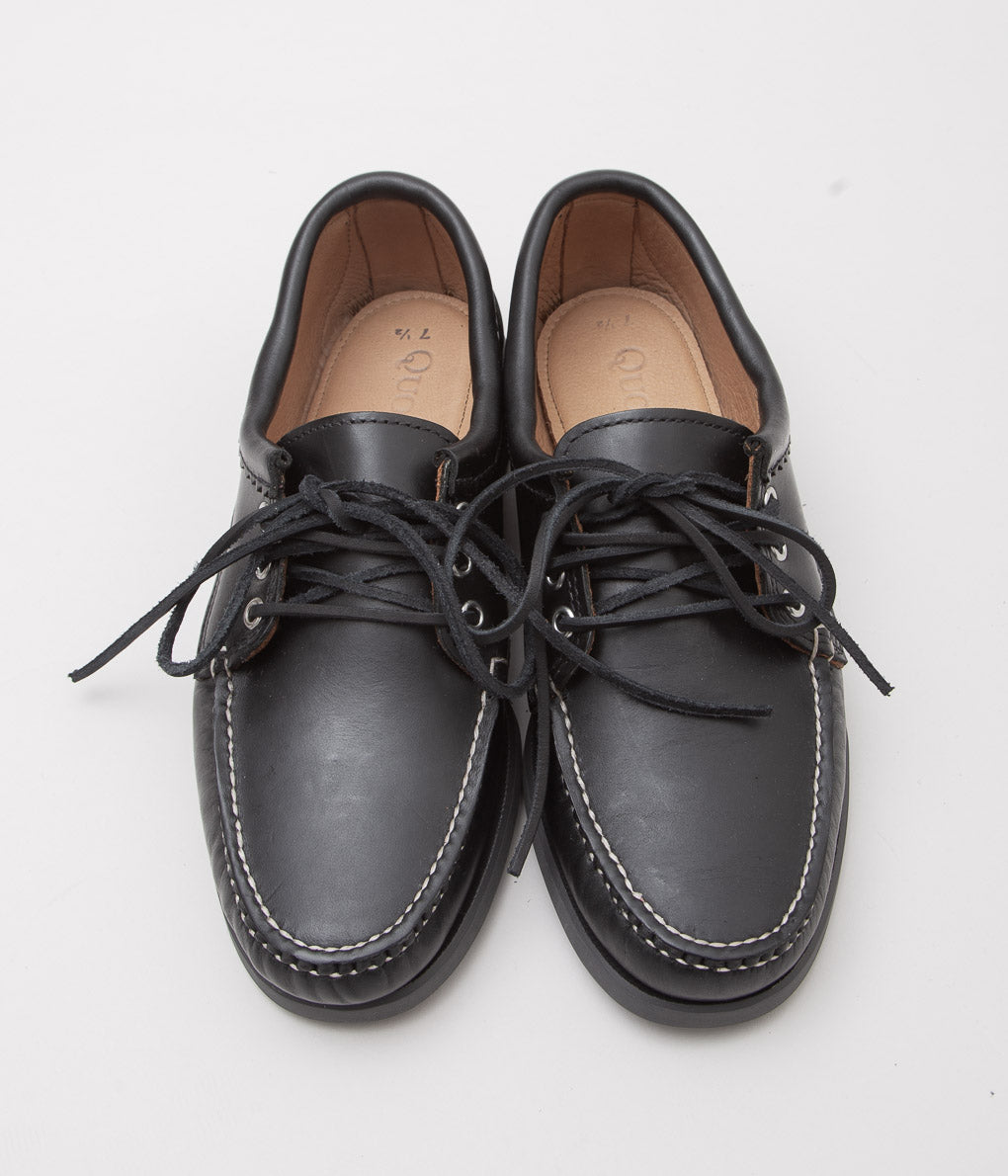 QUODDY TRAIL MOCCASIN ''BLUCHER'' (BLACK)