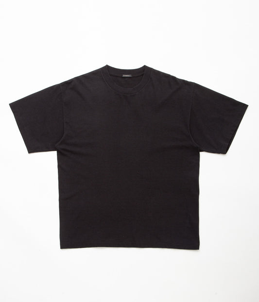 COMOLI''コットンジャージ 半袖Tシャツ''(FADE BLACK)