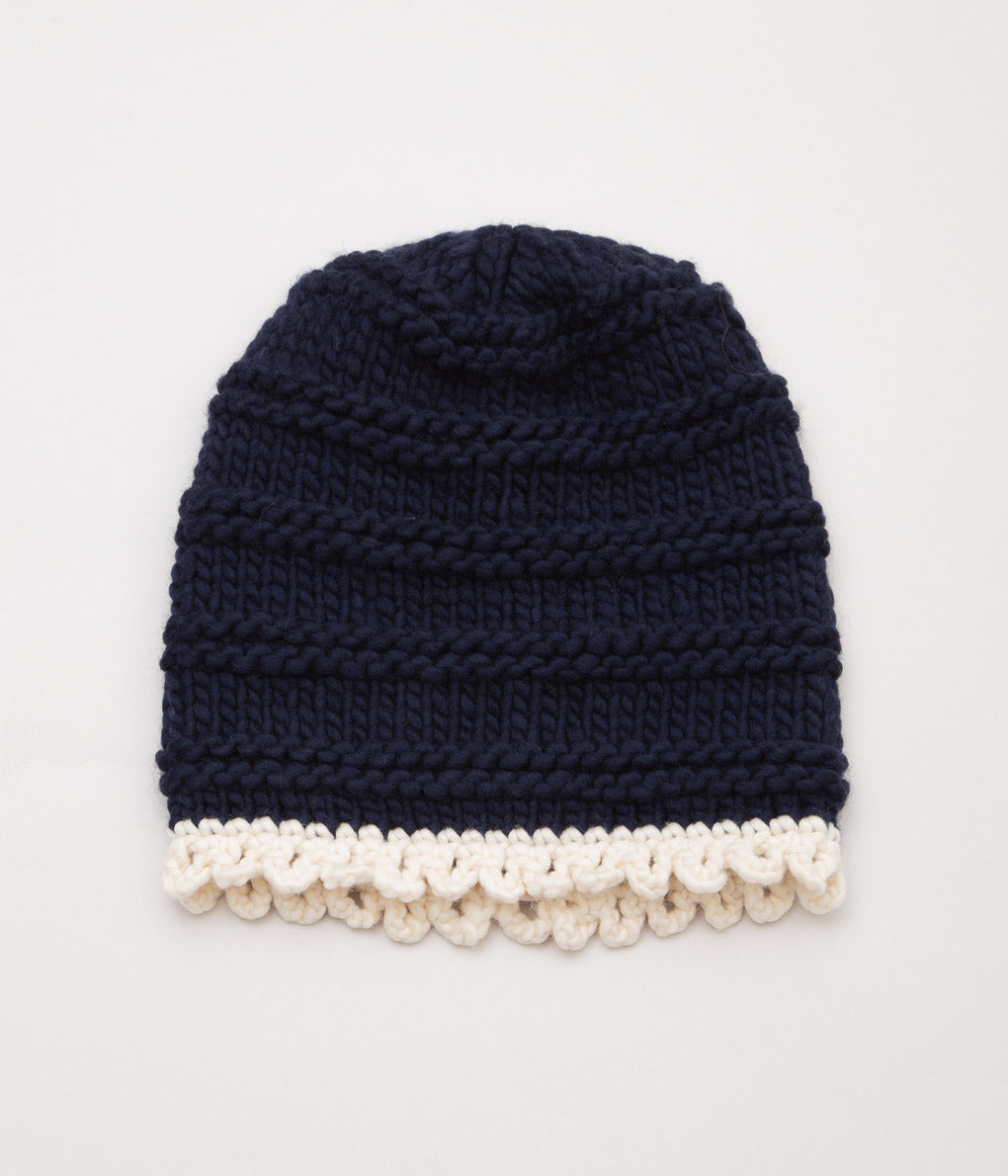 ELEPH ''SUUS HAT HANDKNIT'' (NAVY)