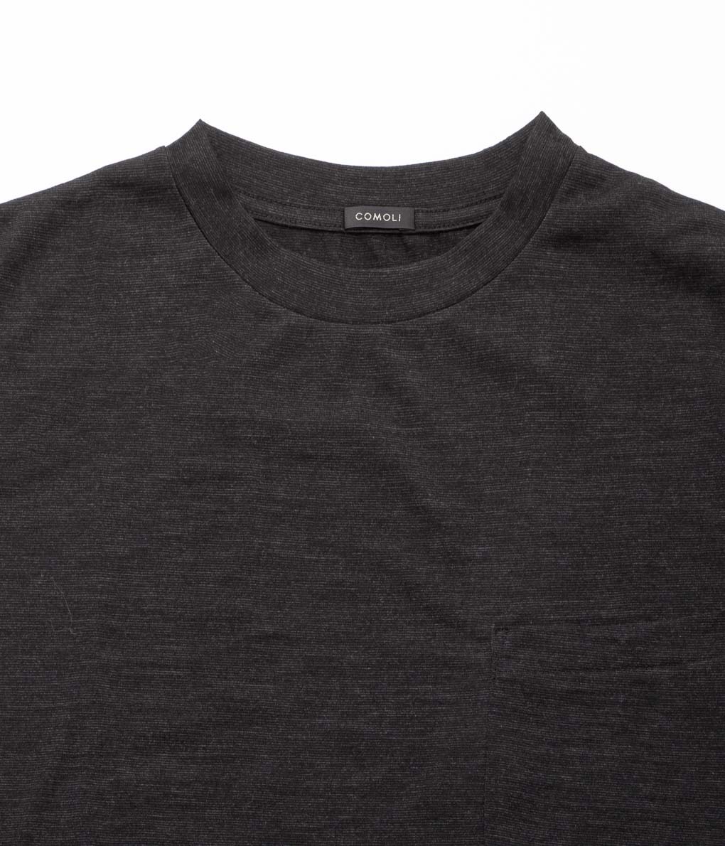 COMOLI''サマーウール 半袖Tシャツ''(CHARCOAL)