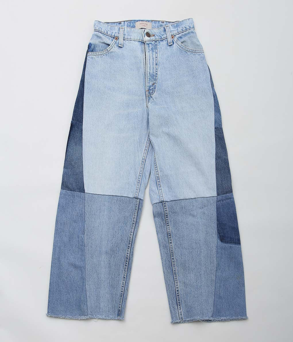 MAIDENS SHOP WOMEN ''REMAKE WIDE DENIM PANTS'' (BLUE SIZE28)