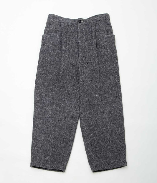 GORSCH ''MAQUIGNON TROUSERS MOSAIC STRIPE FLUFFY WOOL'' (DARK BROWN)