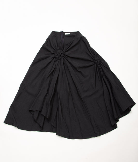 WHITEREAD "CIRCLE POCKET SKIRT"(STRAITED GRAY PINSTRIPE)