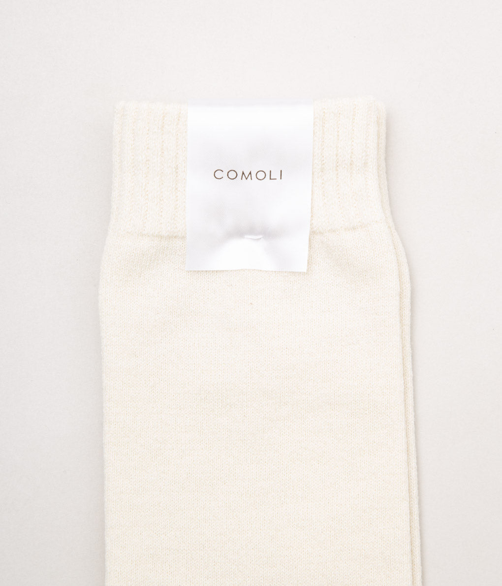 COMOLI "Japanese paper wool tabi socks" (ECRU)