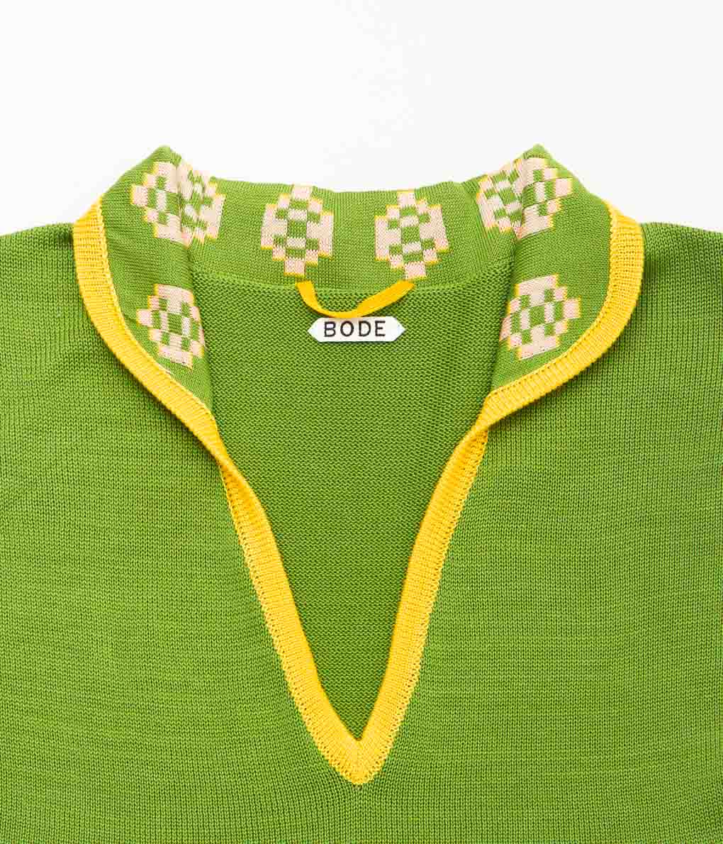 BODE ''WELLFLEET JACQUARD TOP'' (GREEN)