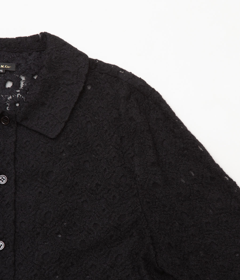 OLDMAN'S TAILOR ''LACE FLOWER JACKET'' (BLACK)