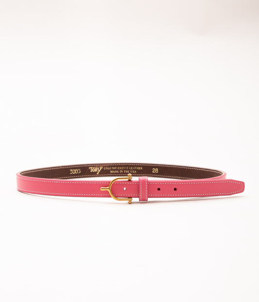 TORY LEATHER ''3005 3/4 BRIDLE LEATHER SPUR BELT'' (HOT PINK)