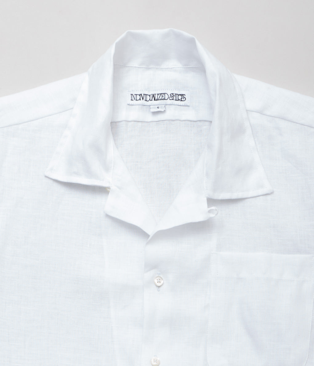 INDIVIDUALIZED SHIRTS''CAMP COLLAR S/S''(WHITE)