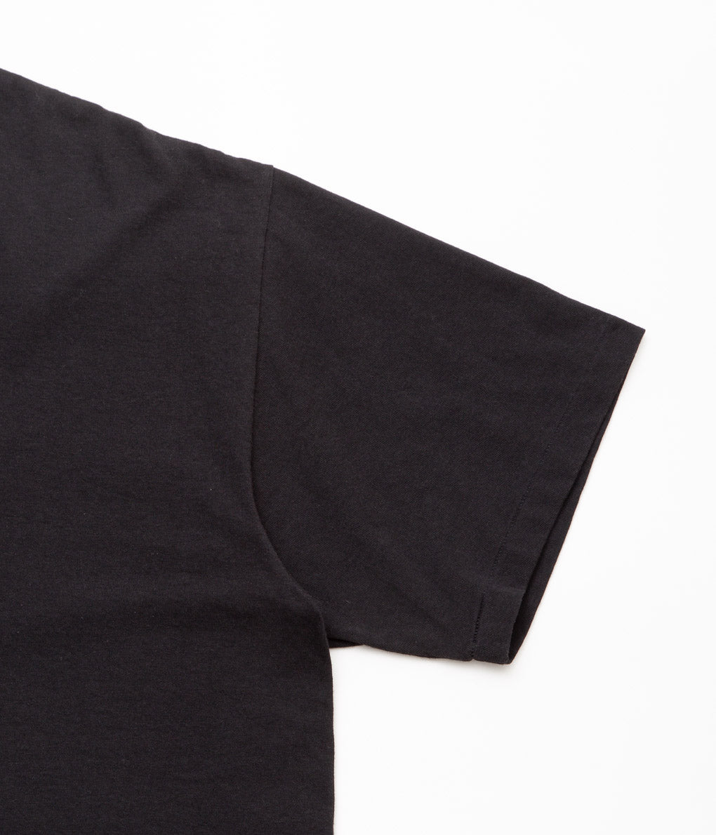 COMOLI''コットンジャージ 半袖Tシャツ''(FADE BLACK)