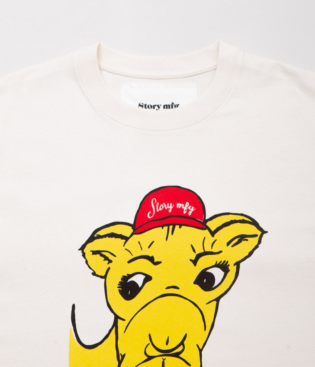 STORY MFG''GRATEFUL TEE SS''(ECRU CAMEL)