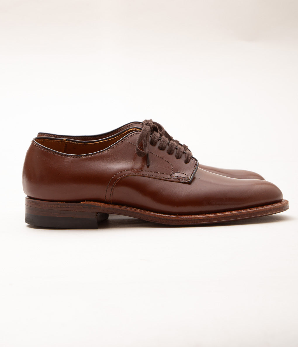 ALDEN ''MILITARY PLAIN TOE OX(53713)'' (HUNTER BROWN)