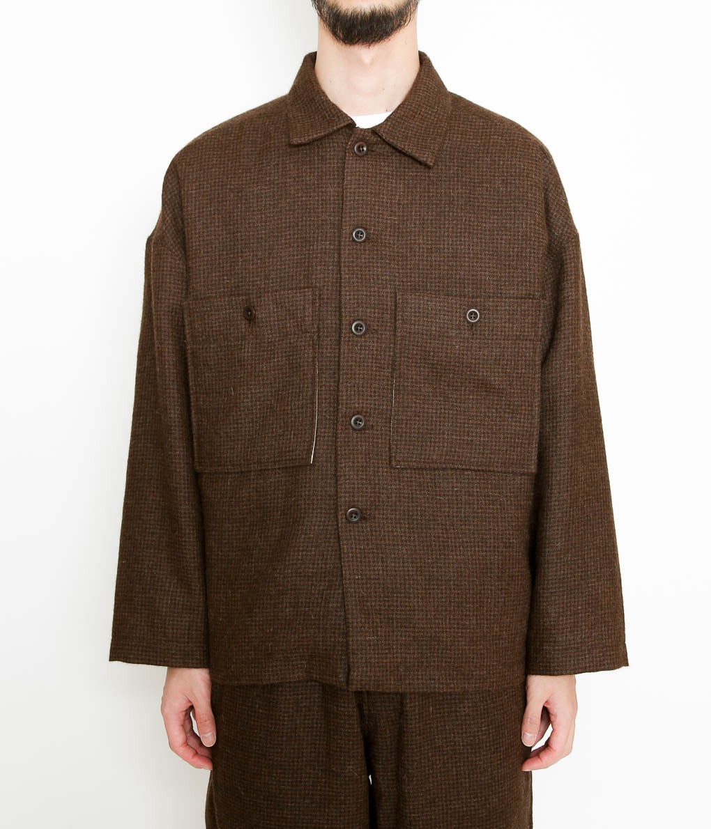 EVAN KINORI ''FIELD SHIRT TWO'' (UNDYED-BROWN) – THE STORE