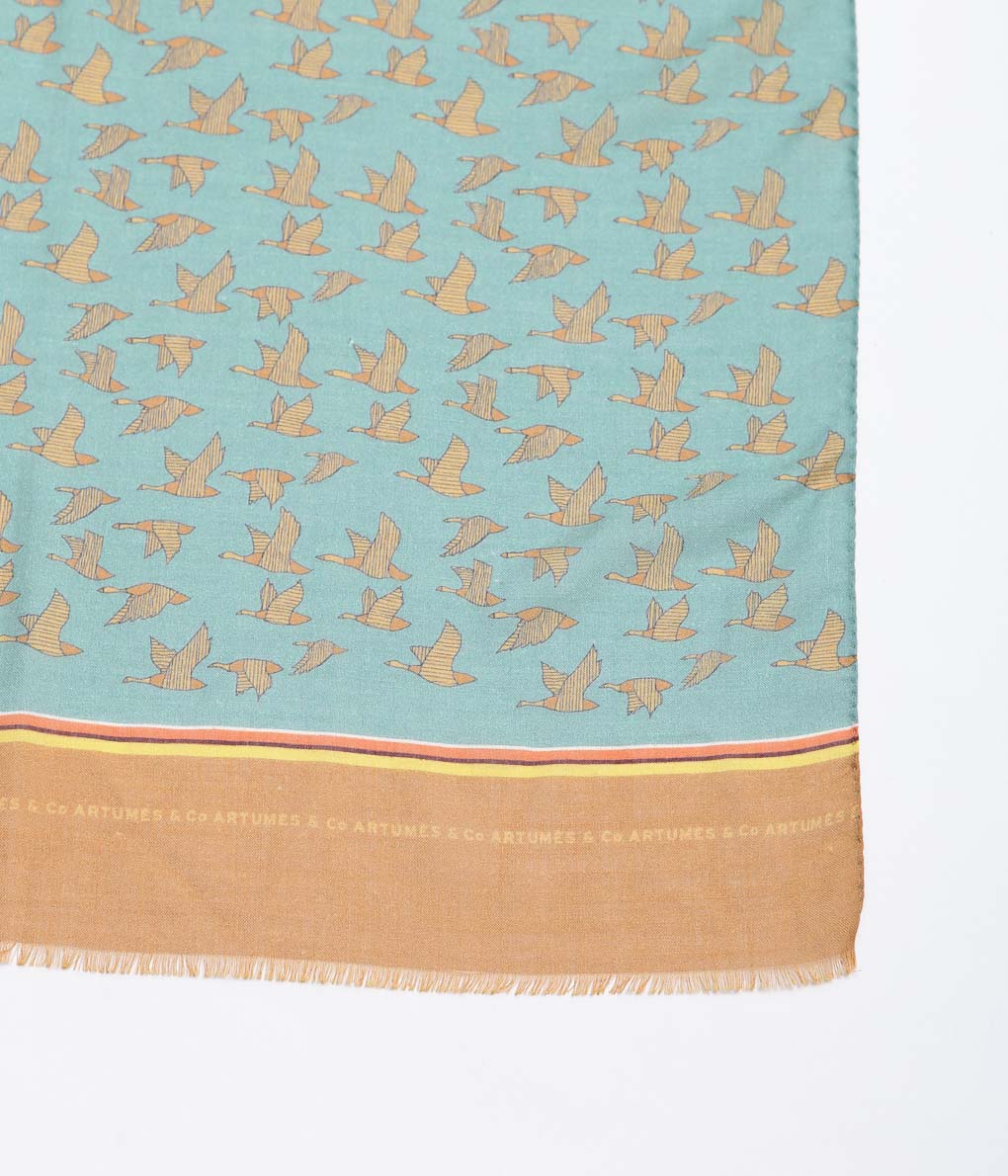 ARTUMES & CO. ''PRINTED SCARF'' (SAUGE)