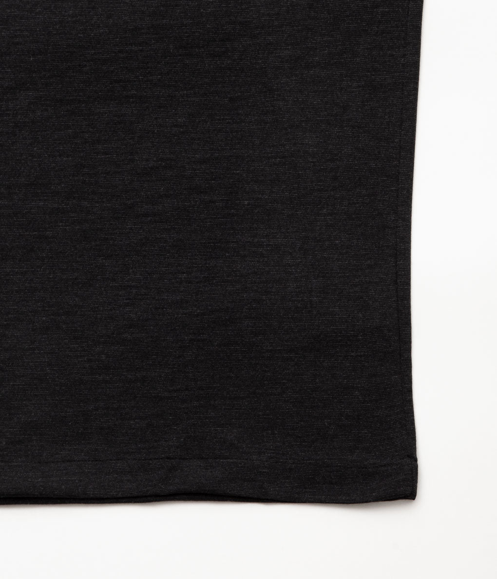 COMOLI''サマーウール 半袖Tシャツ''(CHARCOAL)