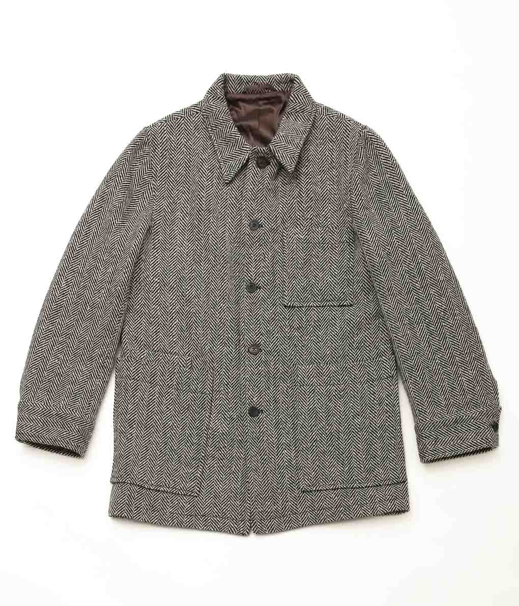 HARRY MUNDY ''LUDLOW JACKET'' (DONEGAL BLACK_WHITE HERRINGBONE)