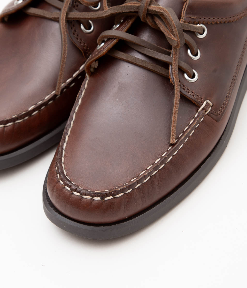 QUODDY TRAIL MOCCASIN ''BLUCHER'' (BROWN LEATHER)