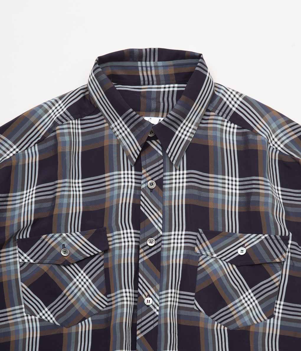 I AM DORK "BIG WORK SHIRT / VISCOSE"(NAVY,WHITE,BLACK CHECK)