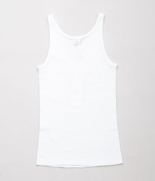 COMOLI  "リブ タンクトップ"(WHITE)