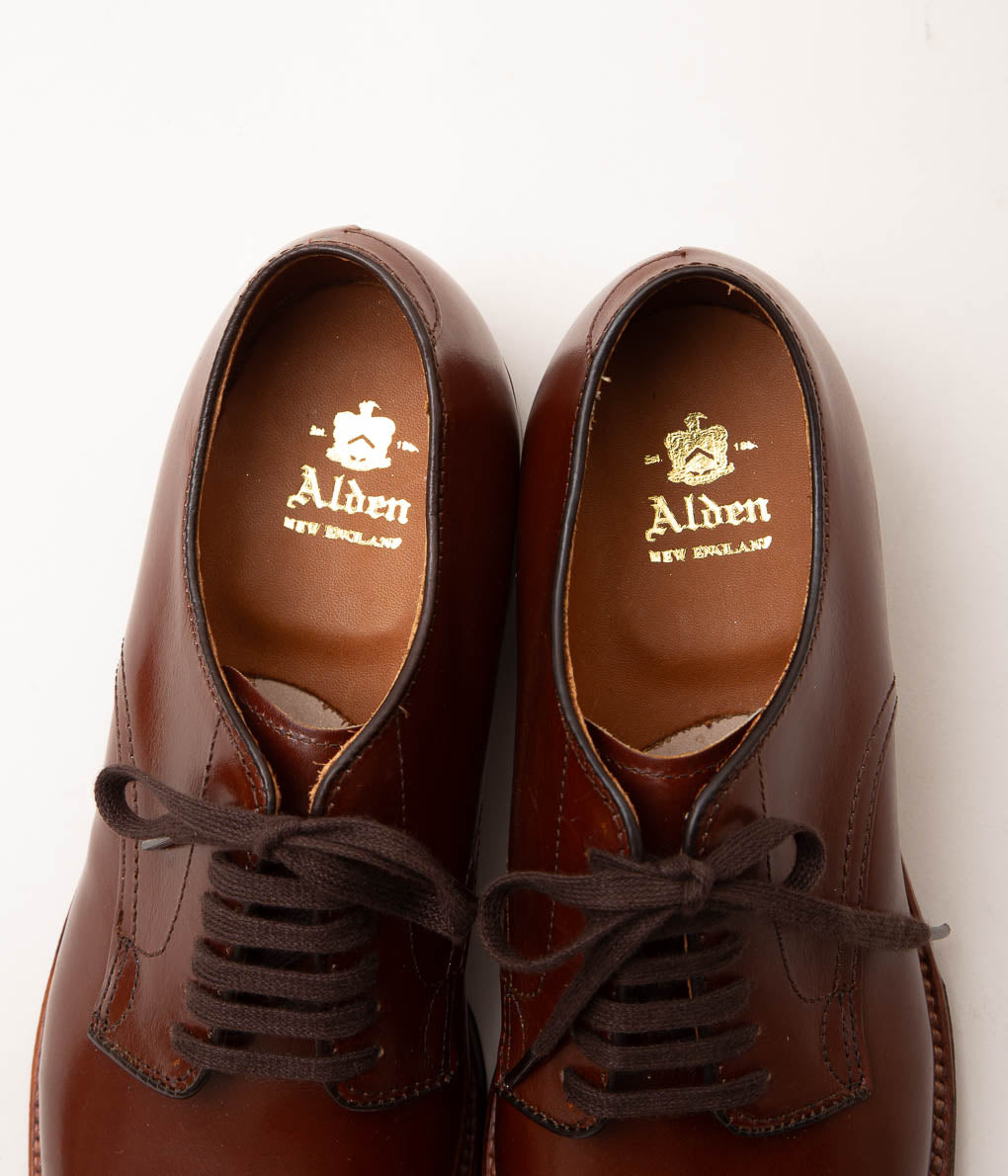 ALDEN ''MILITARY PLAIN TOE OX(53713)'' (HUNTER BROWN)