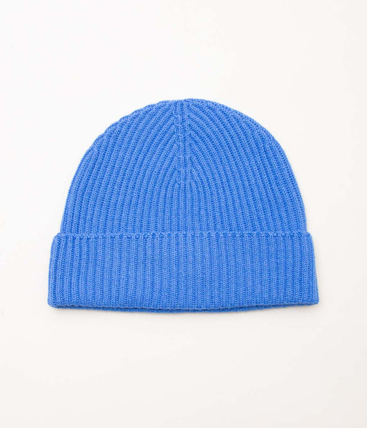 JOHNSTONS OF ELGIN"CASHMERE RIBBED HAT"(SDLUE4991/ORKNEY BLUE)