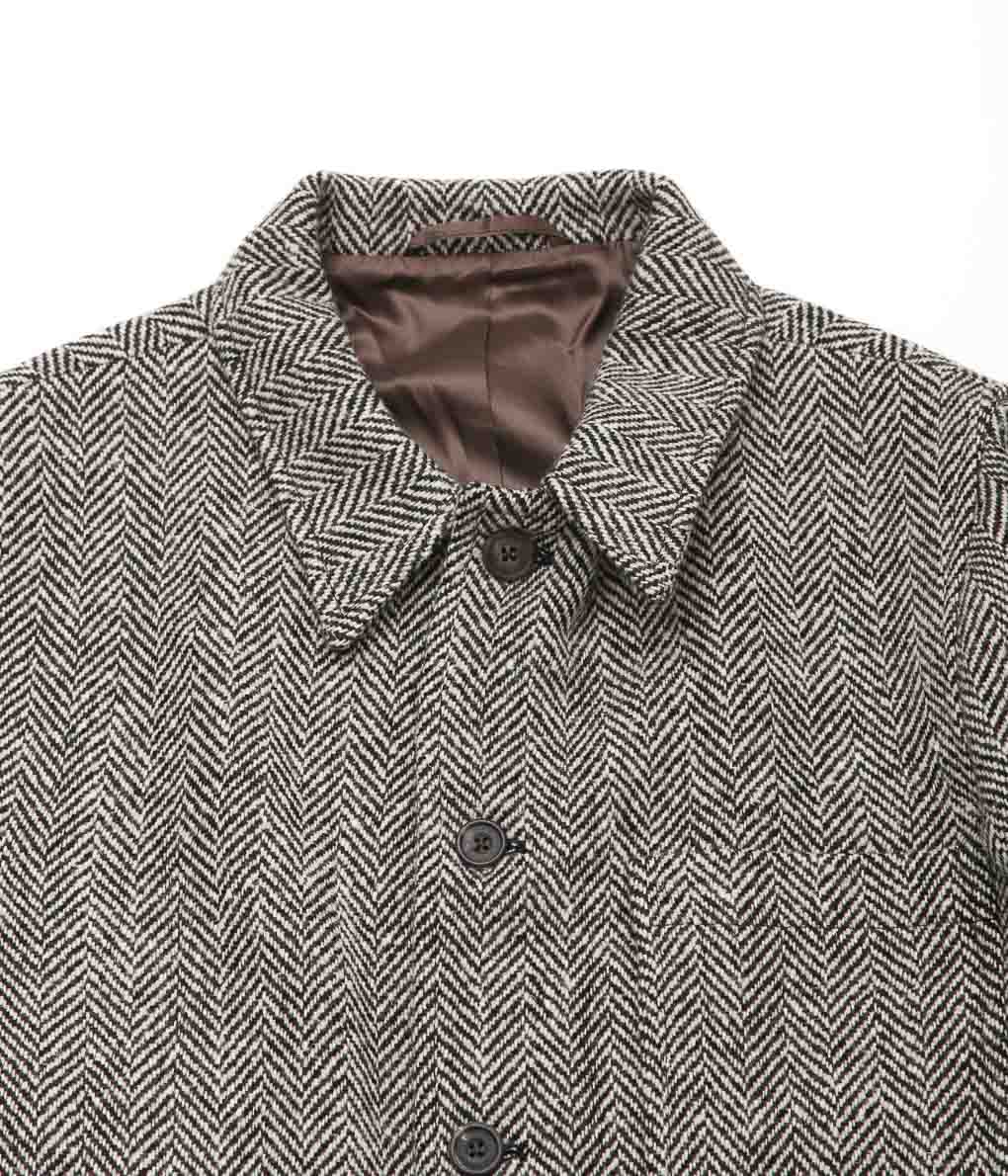 HARRY MUNDY ''LUDLOW JACKET'' (DONEGAL BLACK_WHITE HERRINGBONE)