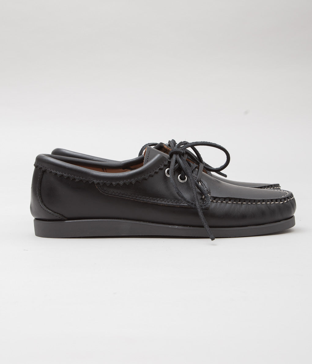 QUODDY TRAIL MOCCASIN ''BLUCHER'' (BLACK)