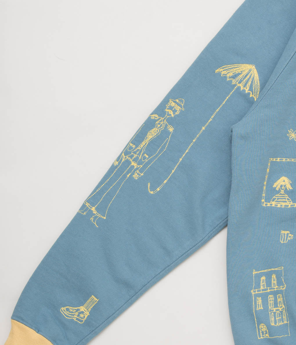 SAMUEL ZELIG ''TRAVELING BAND HOODIE'' (BLUE)