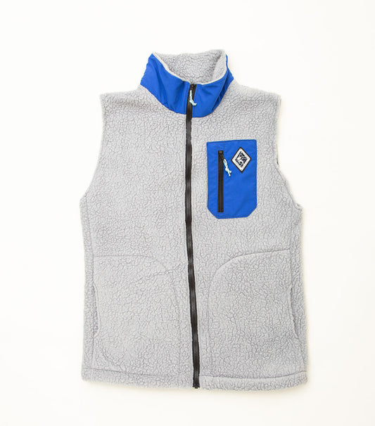 ATMOSPHERE MOUNTAINWORKS "FLEECE VEST"(GREY×BLUE)