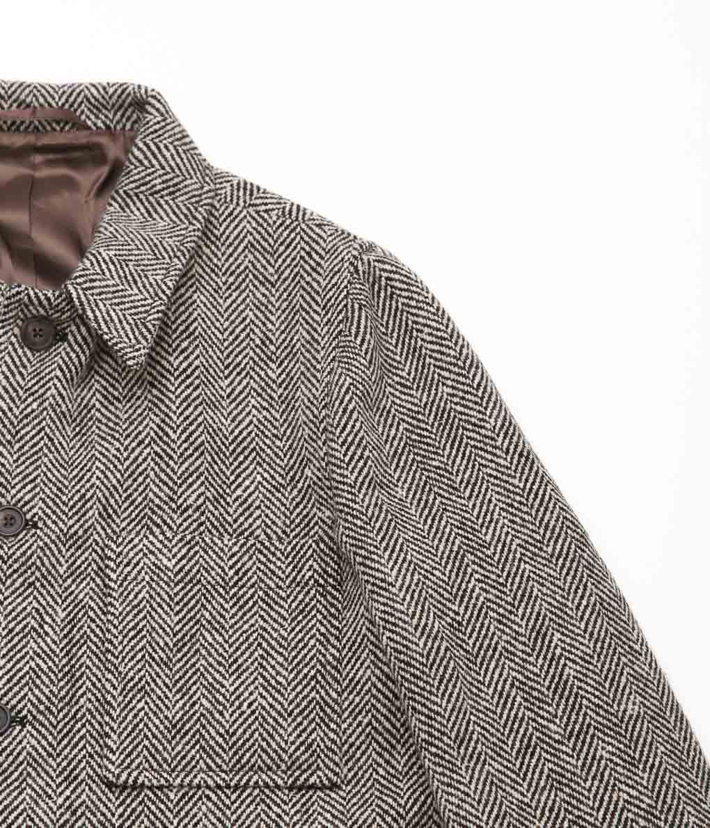 HARRY MUNDY ''LUDLOW JACKET'' (DONEGAL BLACK_WHITE HERRINGBONE)