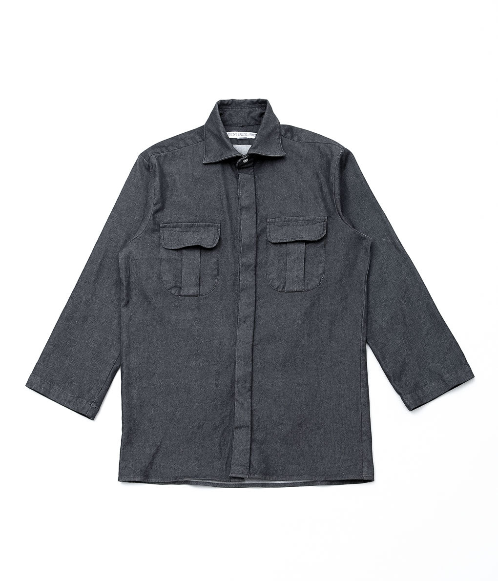 INDIVIDUALIZED SHIRTS ''HUNTER TWILL FLY JACKET'' (BLACK)